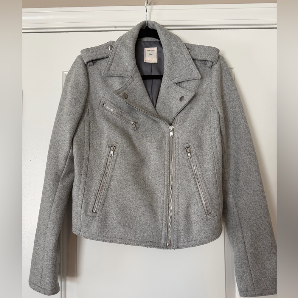 Gap wool blend moto jacket
